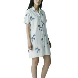 Calypso St. Barth Linen Palm Dress - XL